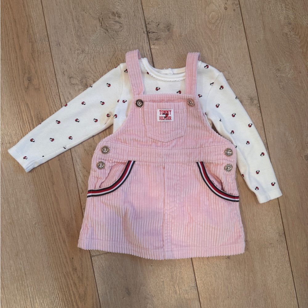 Tommy Hilfiger Light Pink Corduroy Overalls